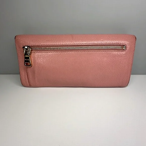 Miu Miu Pink Madras Leather Long Wallet - Picture 3 of 13